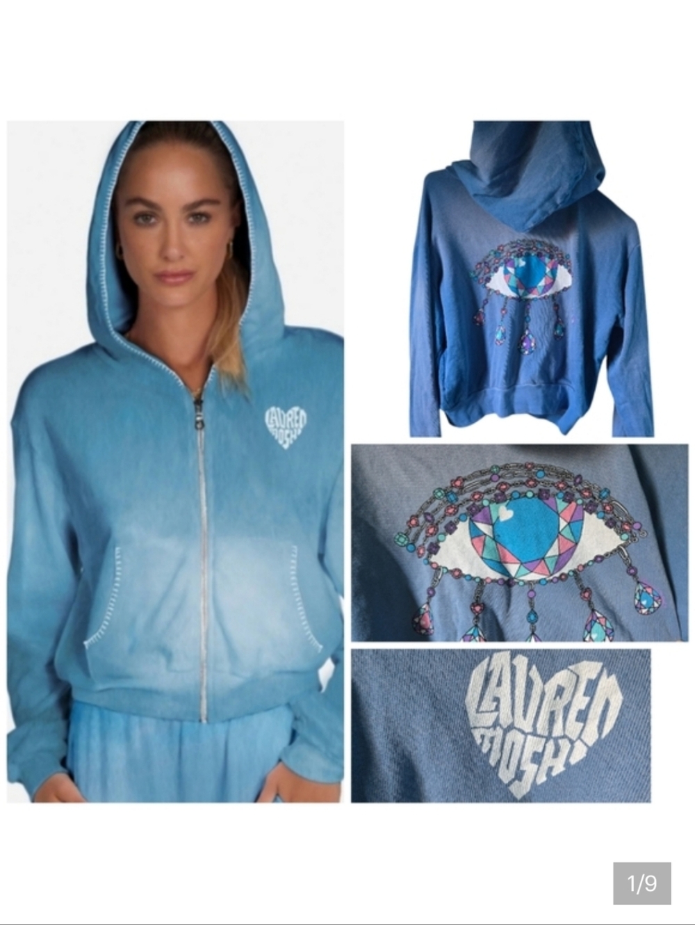 Lauren Moshi Lachelle Diamond Evil Eye hoodie